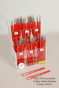 Atlas Brush Company 970ASST 970 Golden Taklon 72 Brush Assortment