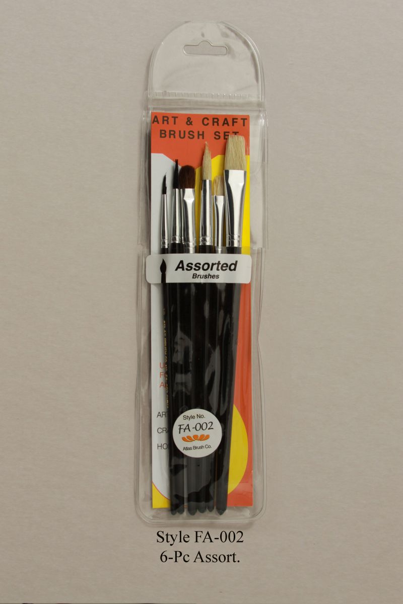 Atlas Brush Company FA002 Asst 6 pc economy set