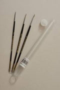Atlas Brush Company REDFOX 3pc 10/0 5/0 #0 Red Sable Brush Set
