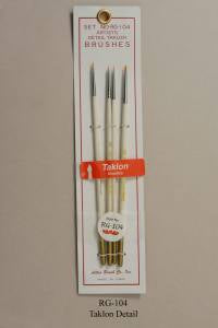 Atlas Brush Company RG104 4pc Taklon Spotter Detail Brush Set
