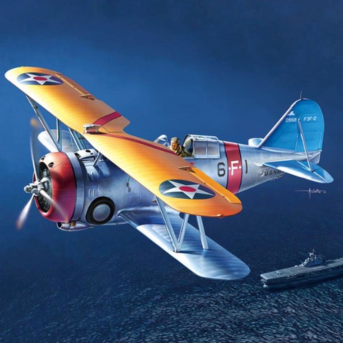 Academy Model 12326  USN F3F-2 VF-6 Fighting Six