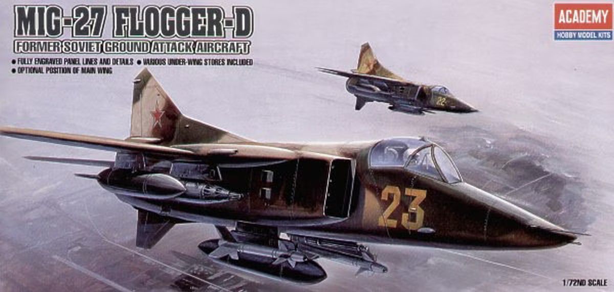 Academy Model 12455  MiG-27 Flogger D USSR (was kit #1654)