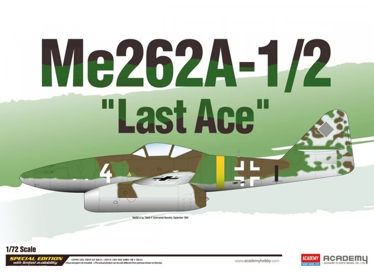Academy Model 12542 Me262A-1/2 Last Ace (limited ed)