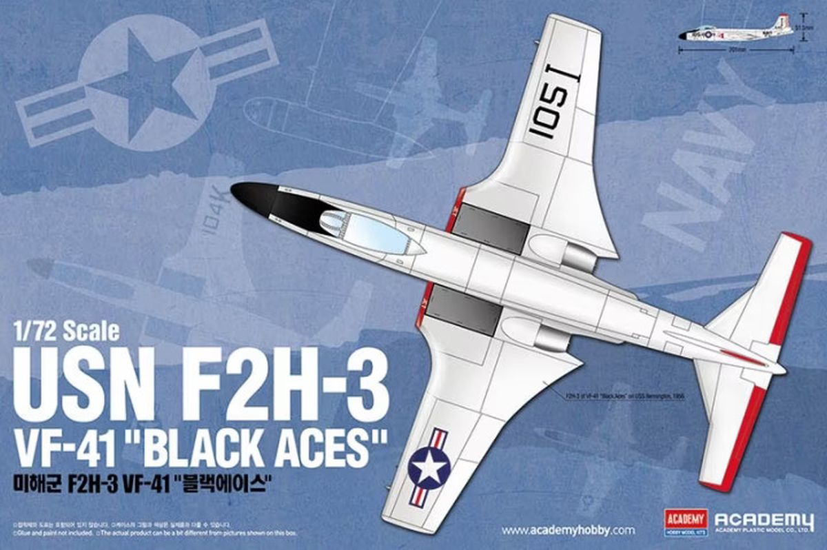 Academy Model 12548 F2H-3 VF-41 Black Aces USN