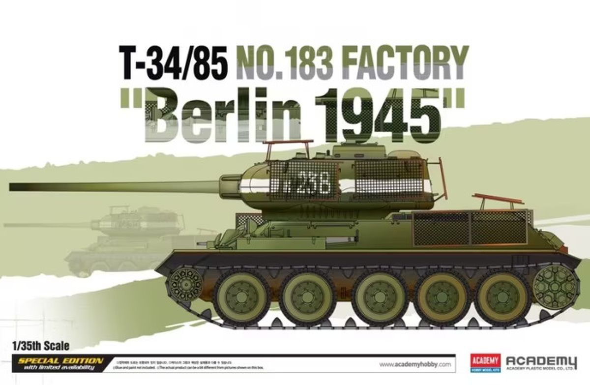 Academy Model 13295  T-34/85 No.183 Factory Berlin 1945