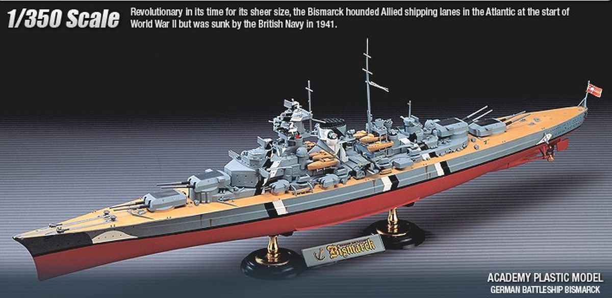 Academy Model 14109 Bismarck (static) (was kit #1453)