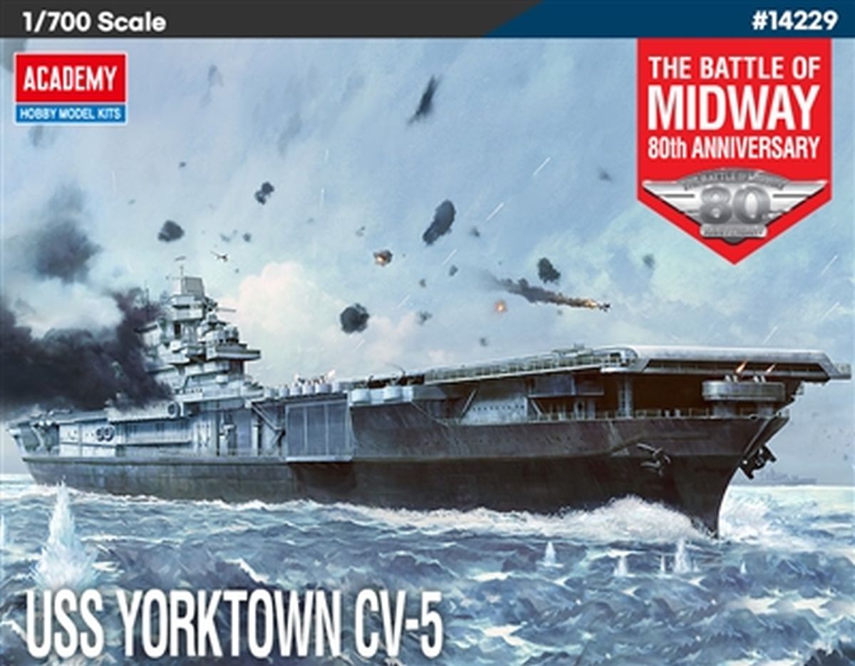Academy Model 14229  USS Yorktown CV-5 Battle of Midway
