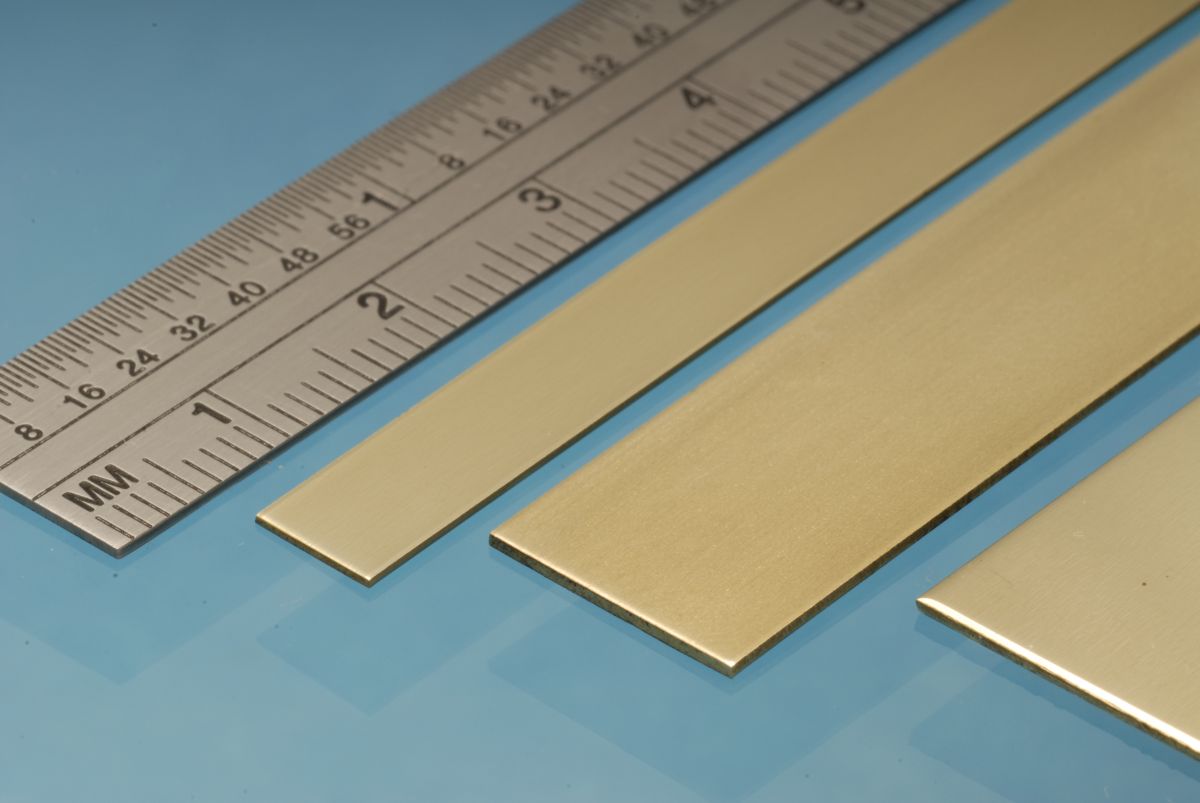 Albion Alloys BS5M Brass Strip 12 x 0.6 mm 4pcs