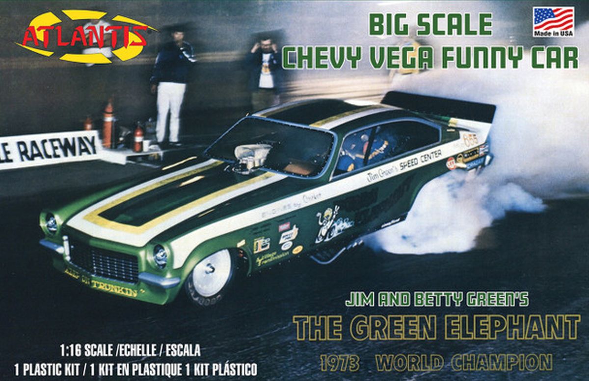 Atlantis Model 1494 Green Elephant Vega Funny Car