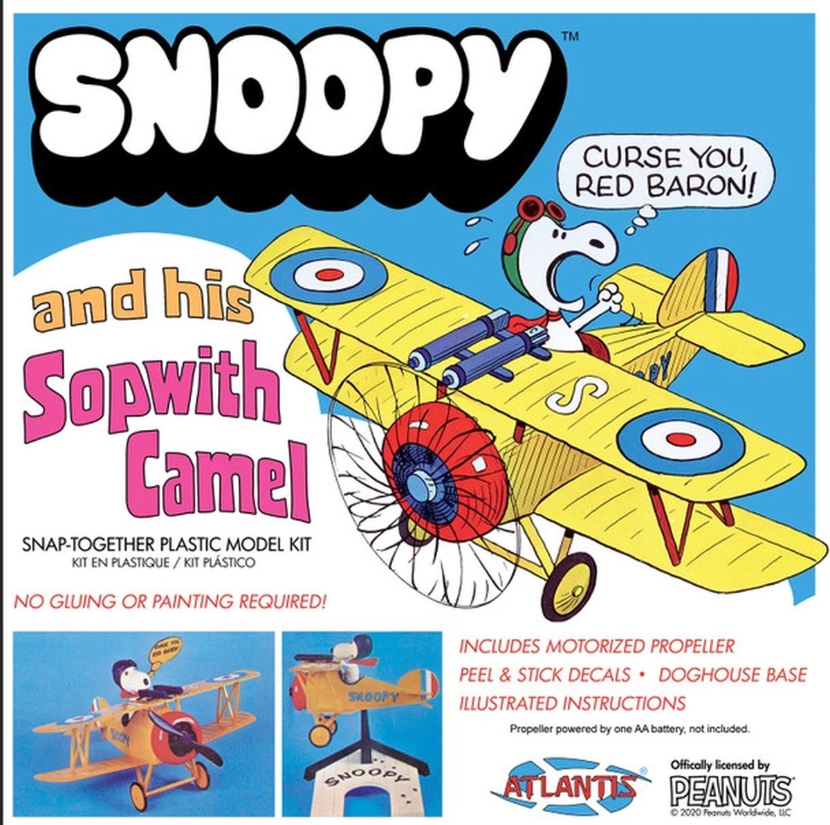 Atlantis Model 6779 Snoopy and His Sopwith Camel Snap