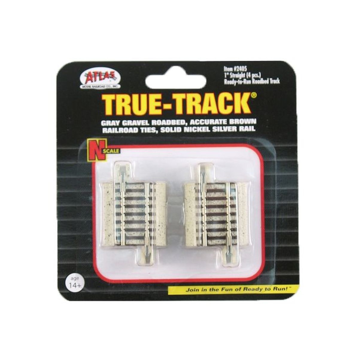 Atlas Model Train 2405 N Code 65 True-Track 1 Straight/4pk