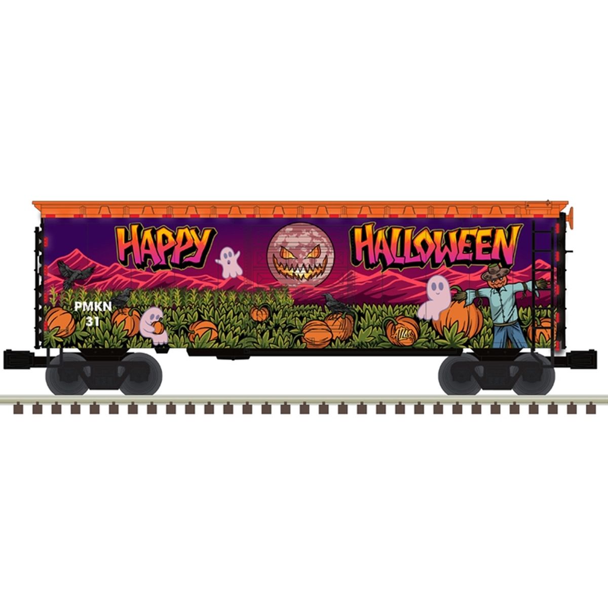 Atlas O Model Train 3001437 O Halloween Boxcar 2023 Light Up