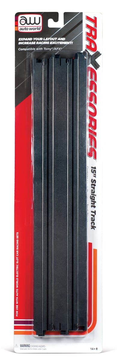Auto World HO SLOT CAR 2 Pk. 15 Straight Track 171
