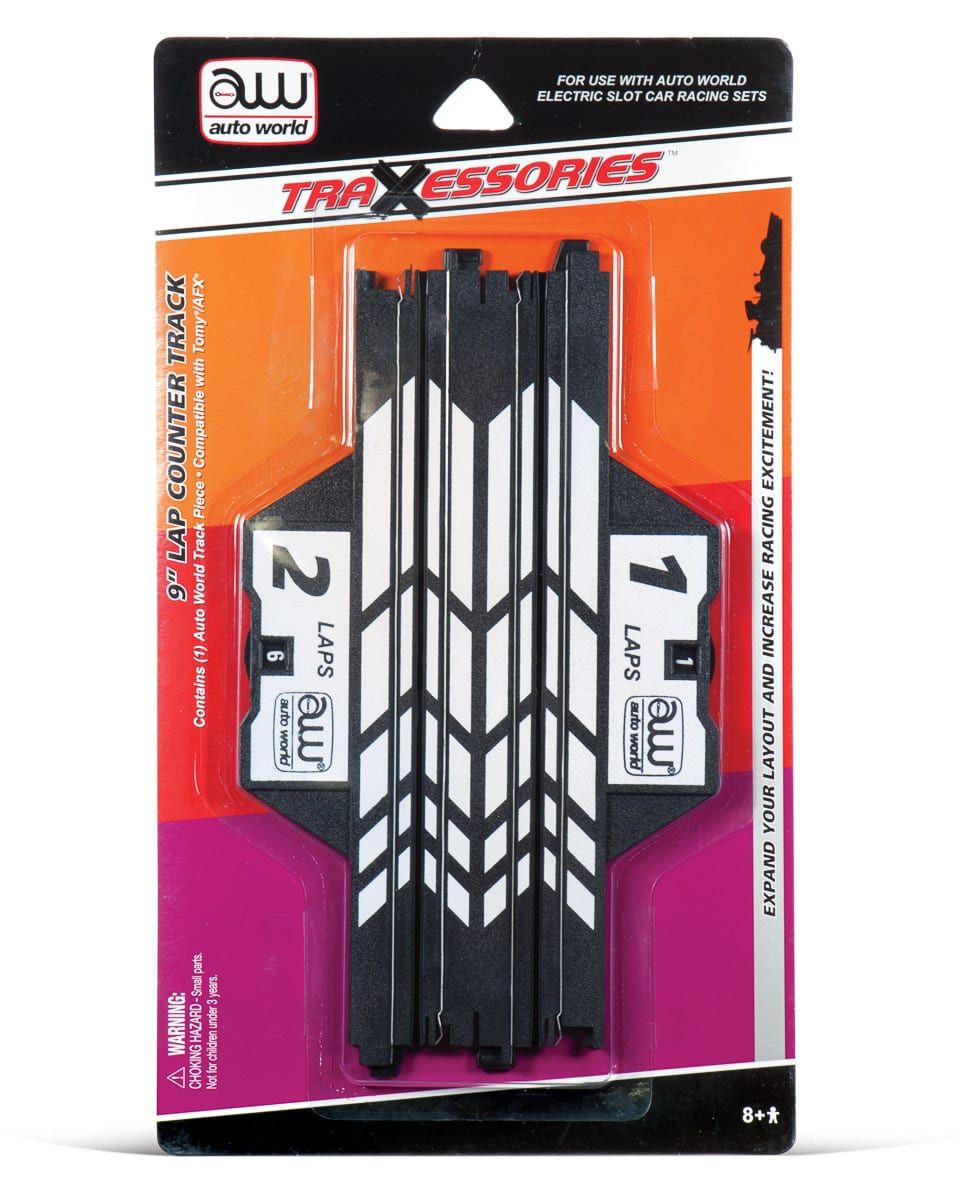 Auto World HO SLOT CAR 1 Pk. 9 Lap Counter Track 176