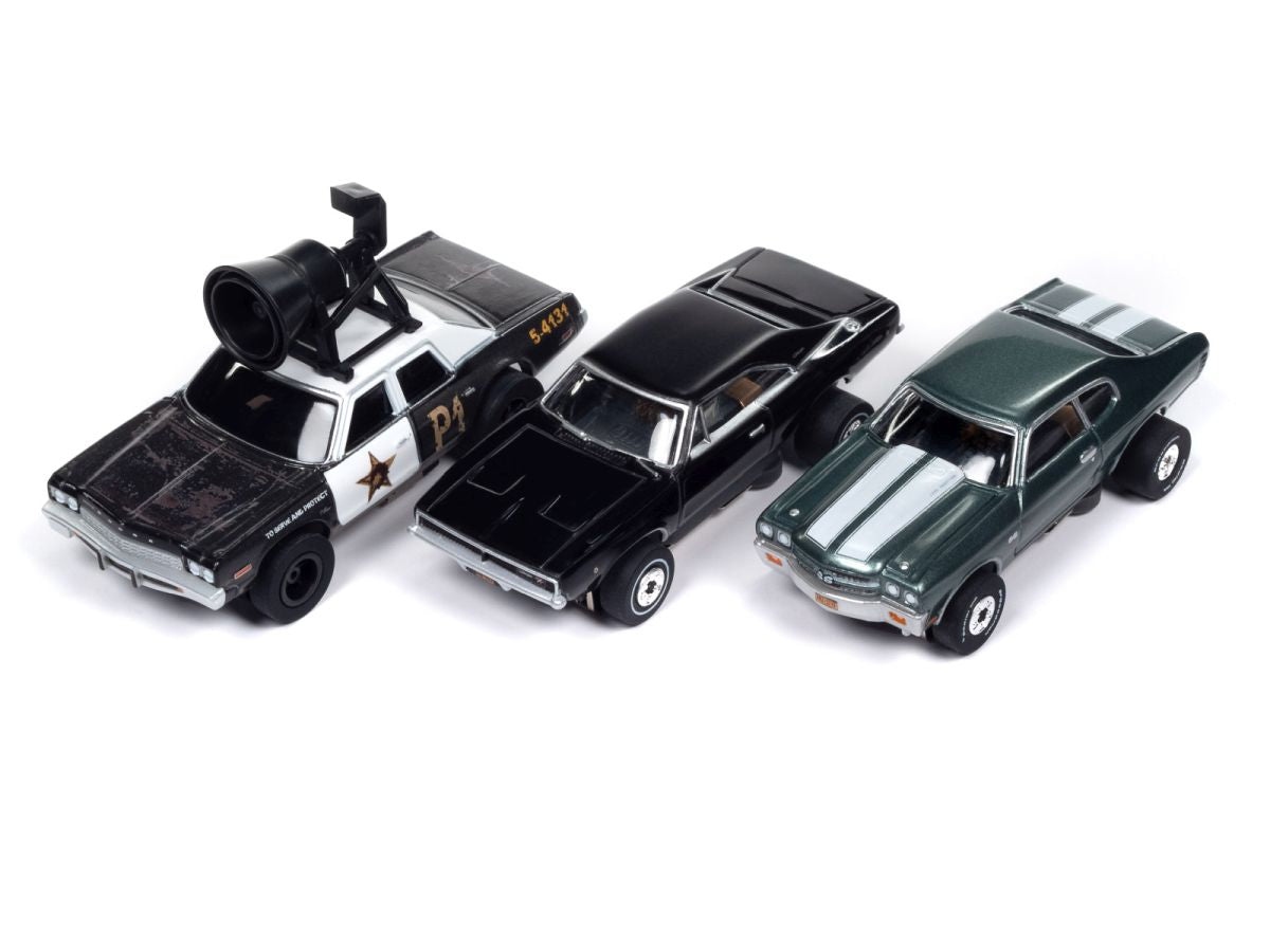 Auto World HO SLOT CAR Silver Screen Machines  XTraction + Thunderjet AWD SC409  (case)