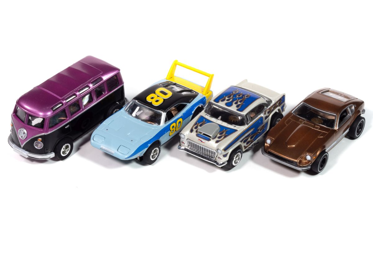 Auto World HO SLOT CAR Greatest Hits Bel Air / Samba / Datsun / Daytona SC412  (case)