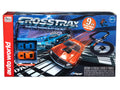 Auto World HO SLOT CAR CrossTrax Road Course 9 Slot Race Set 1970 Ford Mustang SRS351