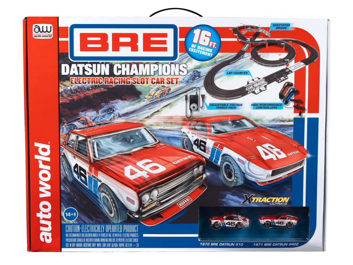 Auto World HO SLOT CAR BRE Datsun 16' Slot Race Set 1972 BRE Datsun 5101971 BRE SRS353