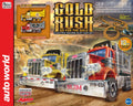 Auto World HO SLOT CAR 18' Gold Rush Go for the Gold Slot Race Set Peterbilt Truck SRS357