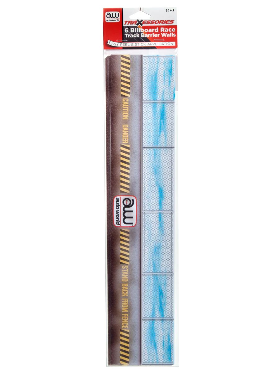 Auto World 14.5' Billboard Race Track Barrier Walls 6pk TRX111
