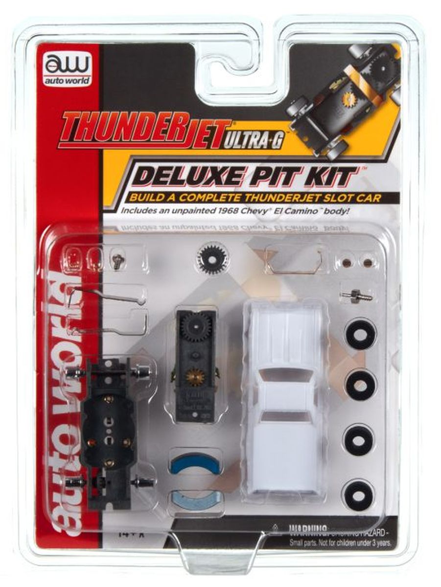 Auto World HO SLOT CAR Thunderjet Deluxe Pit Kit (w/1968 Chevrolet El Camino) Part TRX119