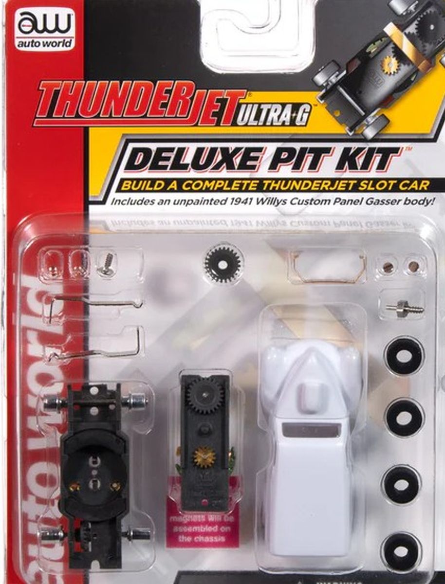 Auto World HO SLOT CAR Thunderjet Deluxe Pit Kit (1941 Willys Gasser) NEW DESIGN TRX130