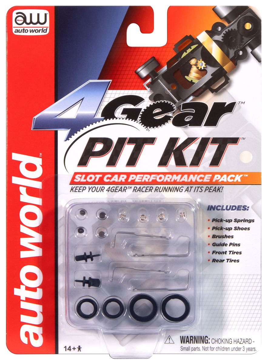 Auto World HO SLOT CAR 4Gear Pit Kit REPLACES 00230 Part TRX133