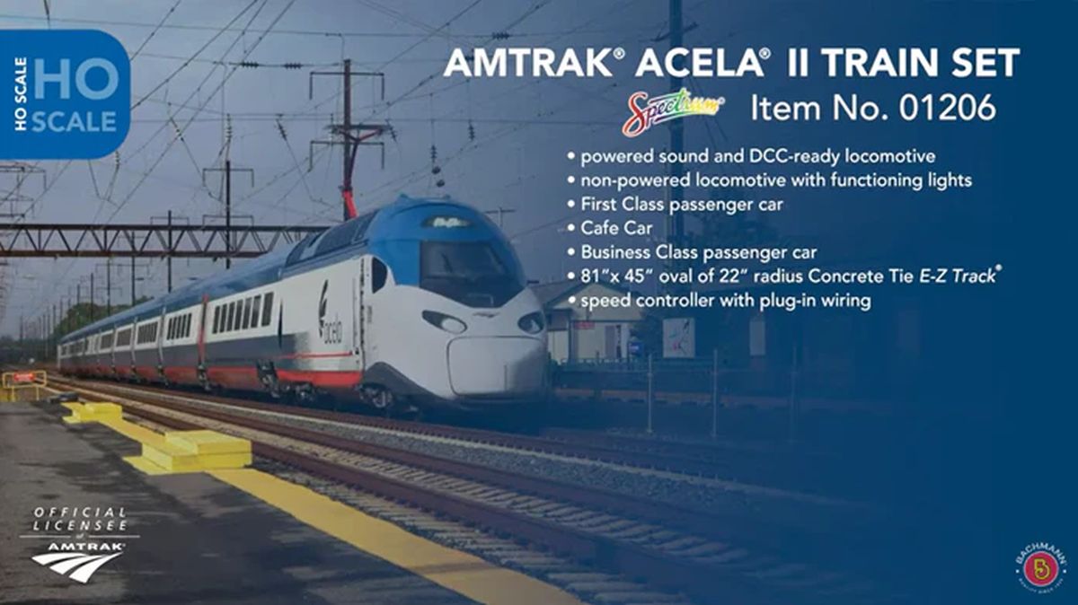 Bachmann Train 1206 HO Amtrak Acela II Train Set/DCC & Sound Ready