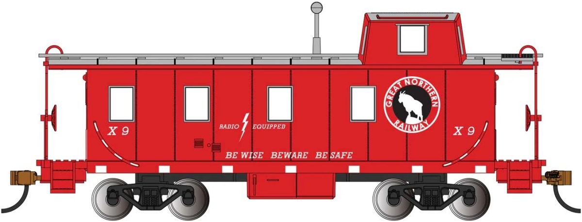 Bachmann Train 14010 HO Off-Set Cupola Caboose GN #X-9