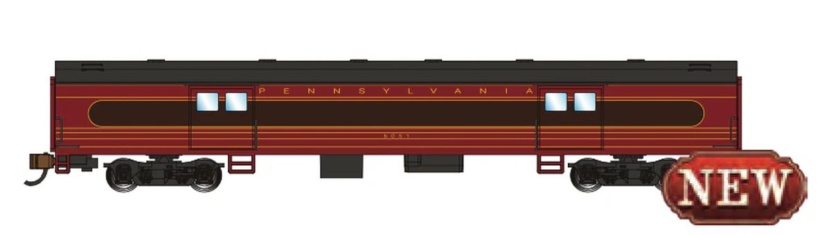 Bachmann Train 14456 N 72 Smoothside Baggage PRR #6051