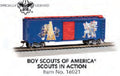 Bachmann Train 16021 HO 40 PS-1 Boxcar BSA Scouts In Action