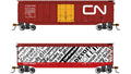 Bachmann Train 18023 HO 50 PD Boxcar CN #401527 (Newsprint)
