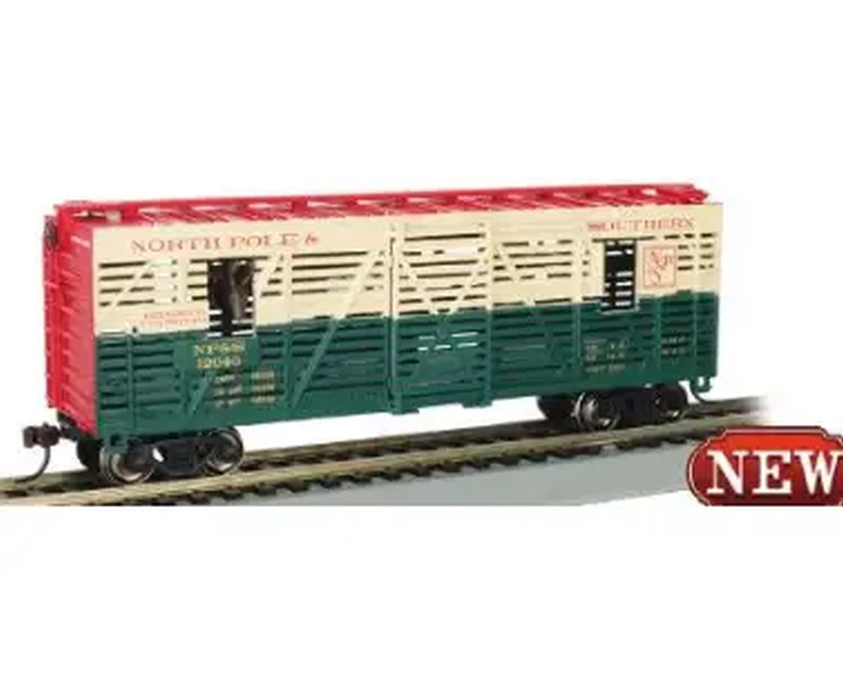 Bachmann Train 19754 N Animated Stock Car NP&S Christmas w/Reindeer