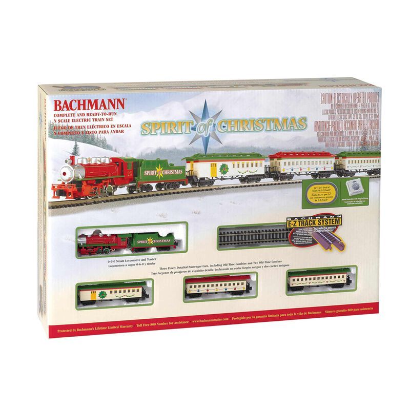 Bachmann Train 24017 N Spirit Of Christmas Steam Passenger Set/0-6-0