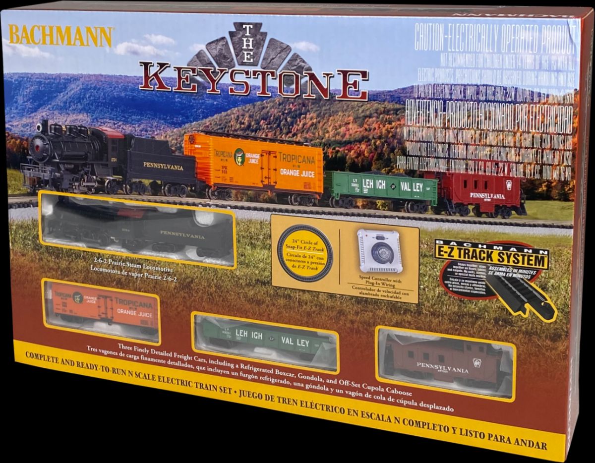 Bachmann Train 24029 N Keystone PRR Freight Set/2-6-2