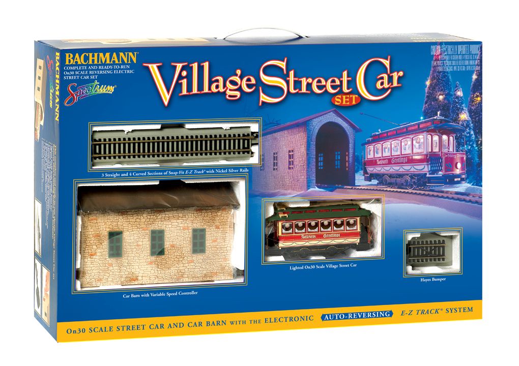 Bachmann Train 25017 On30 Christmas Street Car Set