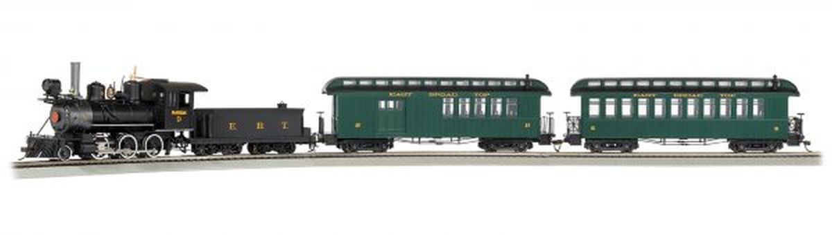 Bachmann Train 25026 On30 East Broad Top Rockhill Limited Steam Psg.Set/2-6-0