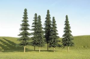Bachmann Train 32004 Spruce Trees 5 -6 /6pc