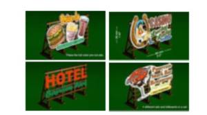 Bachmann Train 39103 HO Lasercut Outdoor Billboard Kit/4pk