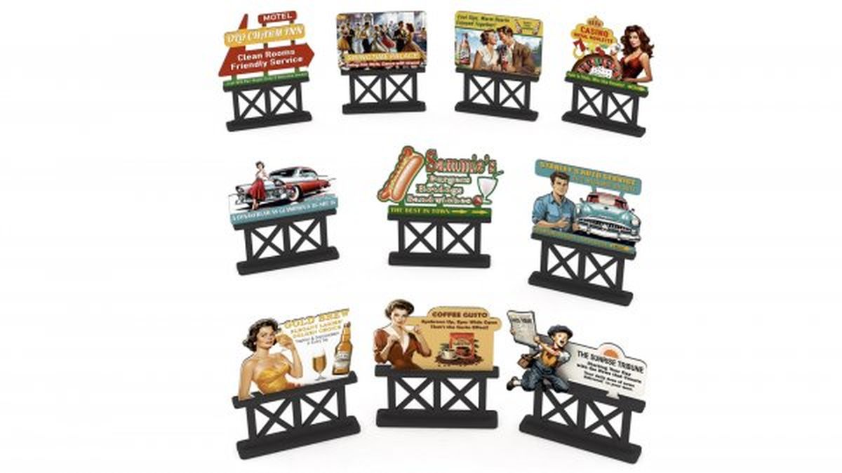 Bachmann Train 39128 HO 50S Billboards (10/PK)