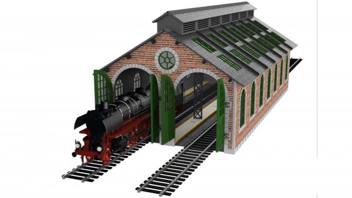 Bachmann Train 39129 HO Pre-Painted Two Stall Engine House