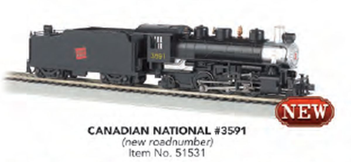 Bachmann Train 51531 HO 2-6-2 Prairie Steam Loco CN #3591