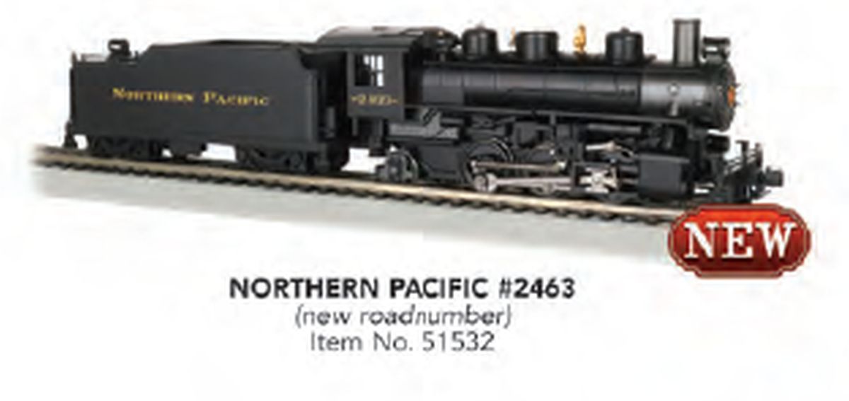 Bachmann Train 51532 HO 2-6-2 Prairie Steam Loco NP #2463