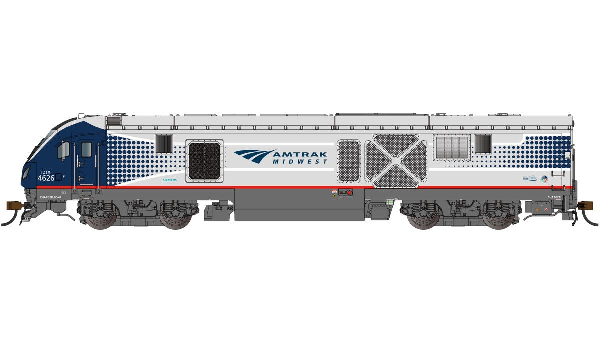 Bachmann Train 67911 HO Amtrak Midwest #4626 W/Streamlined Nose DCC Sound