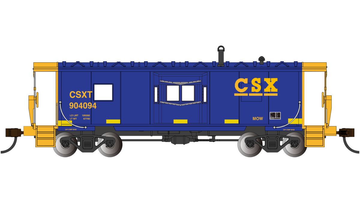 Bachmann Train 73212 HO Bay Window Caboose Csx #904094 (Without Roof Walk Or Ladd