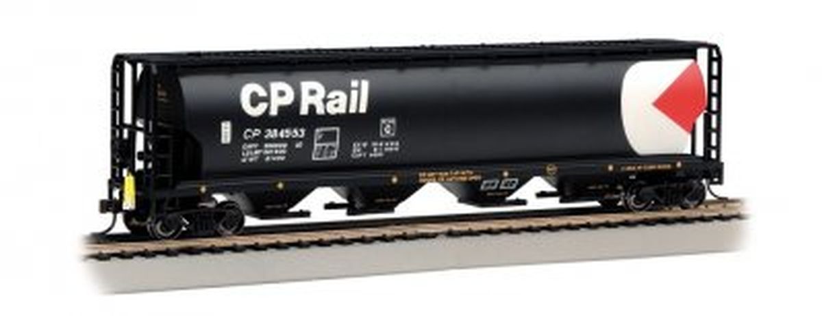 Bachmann Train 73808 HO 4-Bay Cyl.Hopper CP Rail #384553/blk