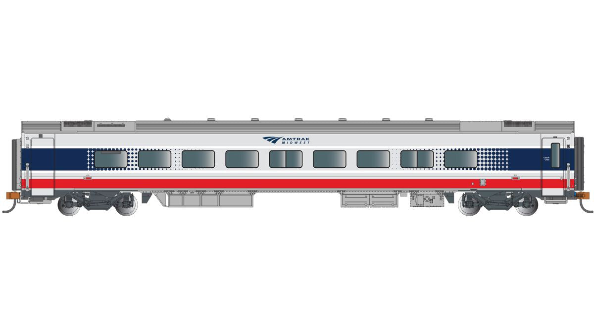 Bachmann Train 74511 HO Venture Car Amtrak Midwest Coach #4130 (Married Pair Car