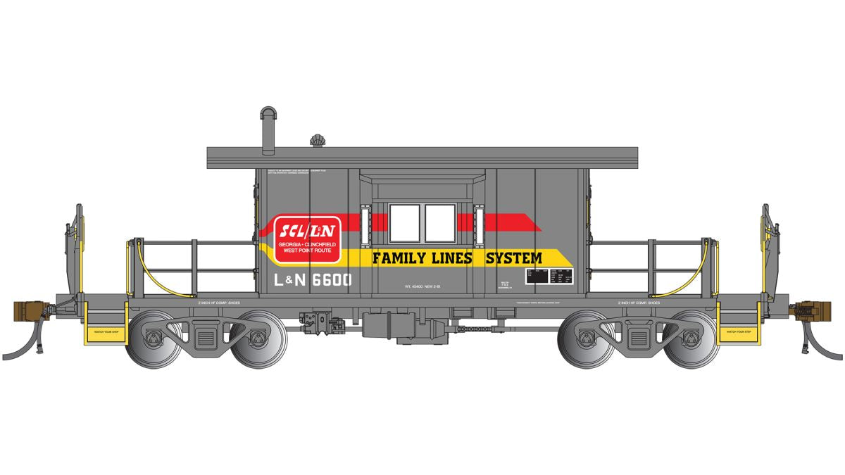Bachmann Train 76405 HO Bay Window Tranfer Caboose L&N #6600 (Family Lines System