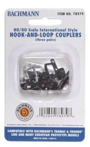 Bachmann Train 78979 HO TTT Hook & Loop Couplers/3pr