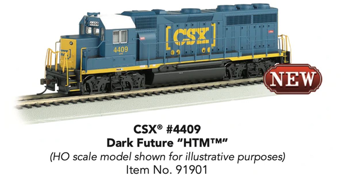 Bachmann Train 91901 G GP40 Diesel CSX #4409 (1:29)